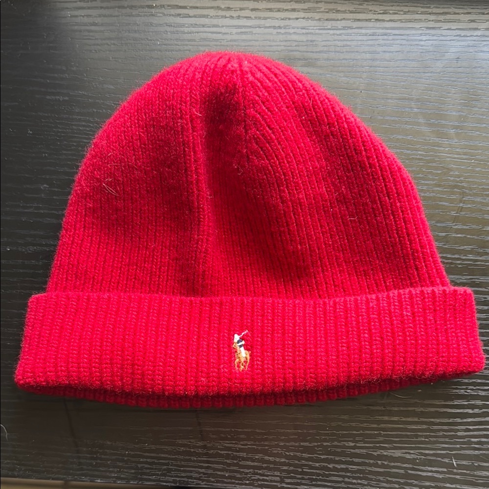 Ralph Lauren Red Knit Beanie